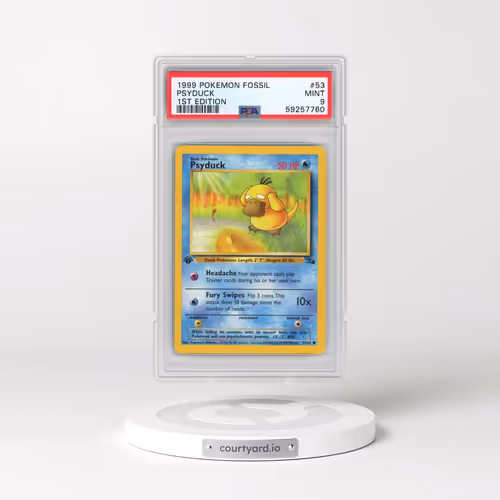 1999 Pokémon Fossil #53 Psyduck - 1st Edition (PSA 9 MINT)