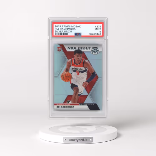 2019 Panini Mosaic #275 Rui Hachimura - Silver Prizm (PSA 9 MINT)