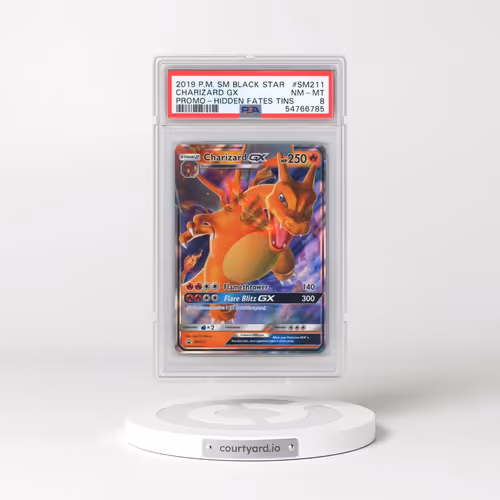 2019 Pokémon SM Black Star Promo #SM211 Charizard GX - Holo Hidden Fates Tins (PSA 8 NM-MT)