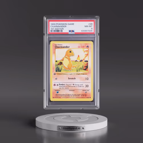 1999 Pokémon Game #46 Charmander - 1st Edition (PSA 8 NM-MT)