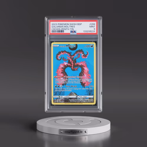 2023 Pokémon Swsh Black Star Promo #284 Galarian Moltres - Crown Zenith Tins (PSA 9 MINT)