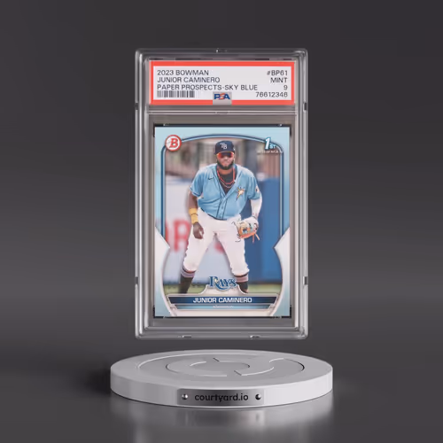2023 Bowman Paper Prospects #BP61 Junior Caminero - Sky Blue (PSA 9 MINT)