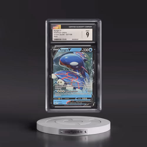 2023 Crown Zenith #037/159 Kyogre V - Holo (CGC 9 MINT)