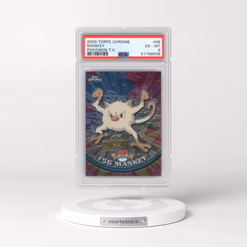 2000 Topps Chrome Pokémon T.V. #56 Mankey (PSA 6 EX-MT)