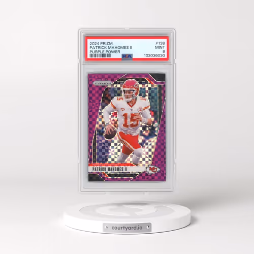 2024 Panini Prizm #138 Patrick Mahomes II - Purple Power (PSA 9 MINT)