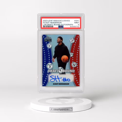 2023 Leaf Web Exclusives #SH1 Scoot Henderson - Leaf Metal Draft Bound Autograph (PSA 9 MINT)
