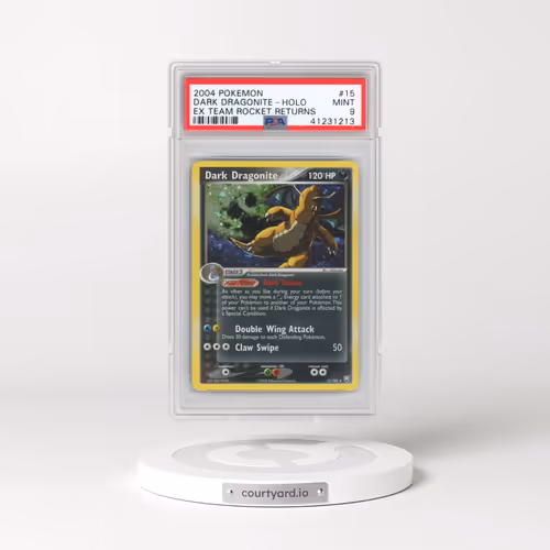 2004 Pokémon EX Team Rocket Returns #15 Dark Dragonite - Holo Cosmos-James Theme Deck (PSA 9 MINT)