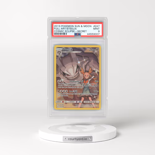 2019 Pokémon Sun & Moon Cosmic Eclipse #247 Steelix - Full Art Secret (PSA 9 MINT)