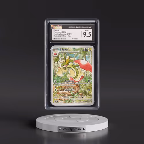 2024 Pokémon Ssp EN-Surging Sparks #210 Flapple - Illustration Rare (CGC 9.5 MINT+)