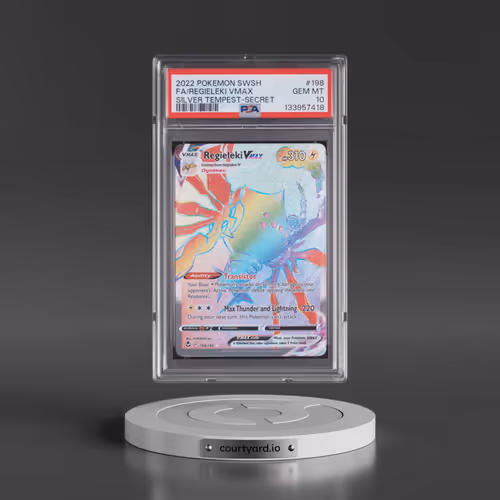 2022 Pokémon Sword & Shield Silver Tempest #198 Regieleki Vmax - Full Art Secret (PSA 10 GEM MINT)