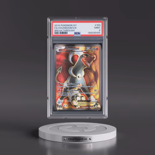 2015 Pokémon XY Breakthrough #153 Houndoom EX - Holo Full Art (PSA 9 MINT)