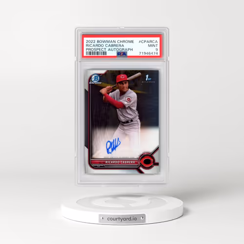 2022 Bowman Chrome Prospect Autographs #CPARCA Ricardo Cabrera (PSA 9 MINT)