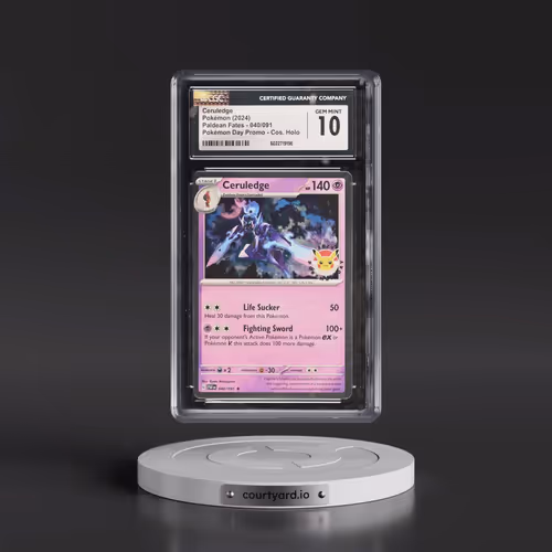 2024 Paldean Fates - PAF EN #040/091 Ceruledge - Pokémon Day Promo (Cosmos Holo) (CGC 10 GEM MINT)