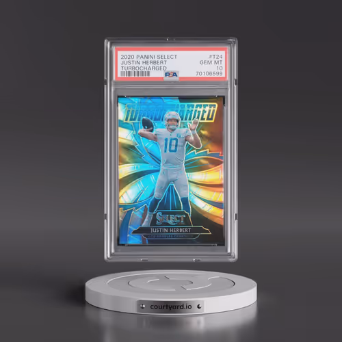 2020 Panini Select Turbocharged #T24 Justin Herbert (PSA 10 GEM MINT)
