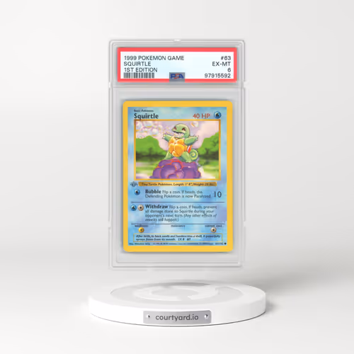 1999 Pokémon Game #63 Squirtle - 1st Edition (PSA 6 EX-MT)