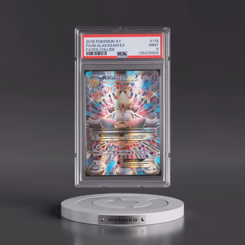 2016 Pokémon XY Fates Collide #118 M Alakazam EX - Holo Full Art (PSA 9 MINT)