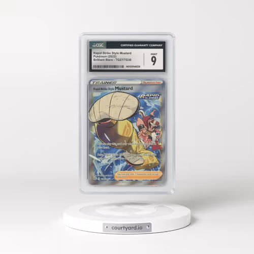 2022 Brilliant Stars #TG27 Rapid Strike Style Mustard - Trainer Gallery Holo (CGC 9 MINT)