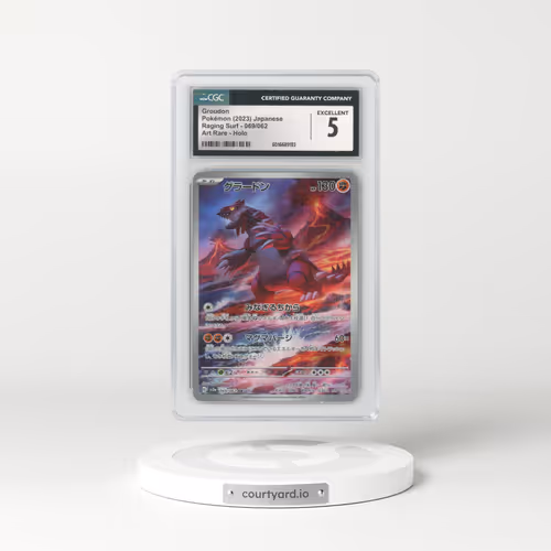 2023 Raging Surf #069/062 Groudon - Art Rare (CGC 5 EX)