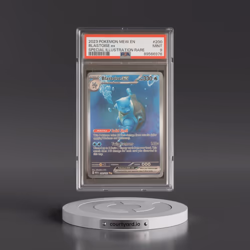 2023 Pokémon Mew EN-151 #200 Blastoise EX - Holo Special Illustration Rare (PSA 9 MINT)