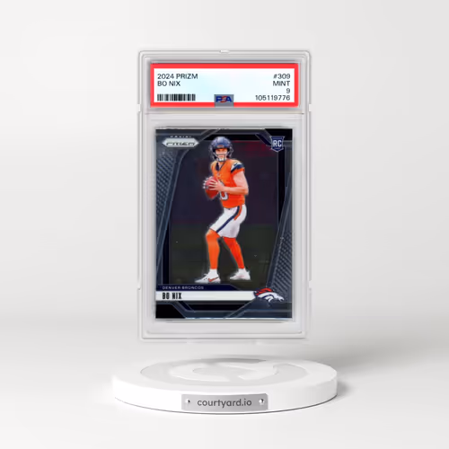 2024 Panini Prizm #309 Bo Nix (PSA 9 MINT)