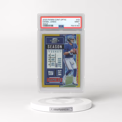 2020 Panini Contenders Optic #43 Daniel Jones - Gold (PSA 9 MINT)