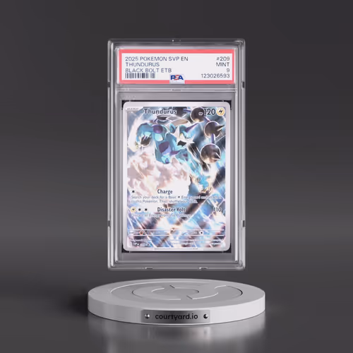 2025 Pokémon Svp EN-SV Black Star Promo #209 Thundurus - Black Bolt Elite Trainer Box (PSA 9 MINT)