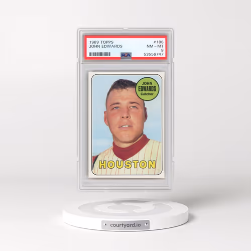 1969 Topps #186 John Edwards (PSA 8 NM-MT)