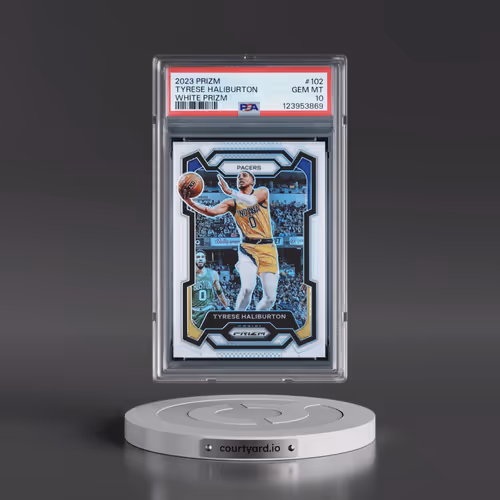 2023 Panini Prizm #102 Tyrese Haliburton - White Prizm (PSA 10 GEM MINT)