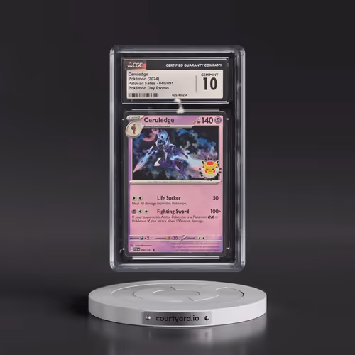 2024 Paldean Fates - PAF EN #040/091 Ceruledge - Pokémon Day Promo (Cosmos Holo) (CGC 10 GEM MINT)