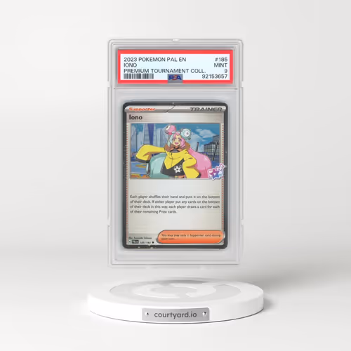 2023 Pokémon Pal EN-Paldea Evolved #185 Iono - Iono Premium Tournament Collection (PSA 9 MINT)