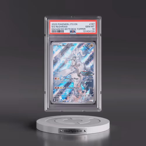 2025 Pokémon Jtg EN-Journey Together #167 N's Reshiram - Enhanced Booster Box Topper (PSA 10 GEM MIN