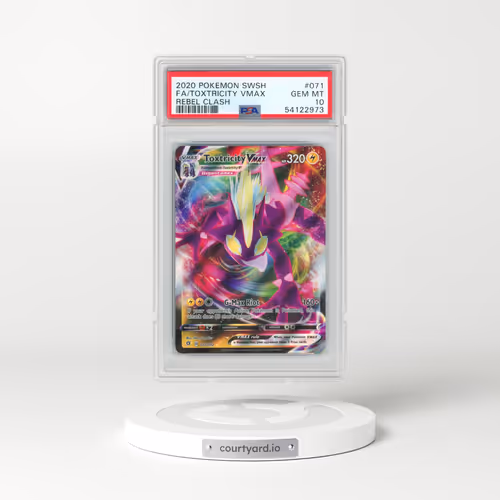2020 Pokémon Sword & Shield Rebel Clash #071 Toxtricity Vmax - Full Art (PSA 10 GEM MINT)