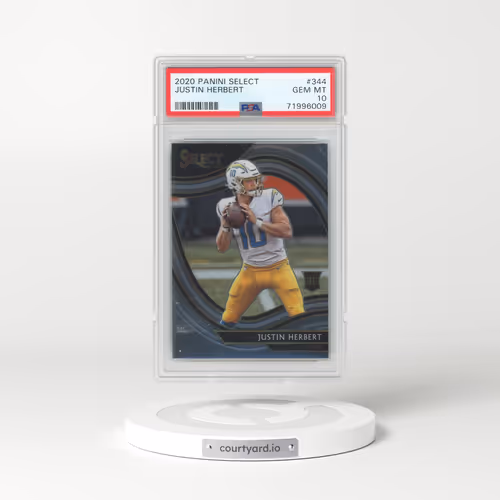 2020 Panini Select #344 Justin Herbert - Base (PSA 10 GEM MINT)