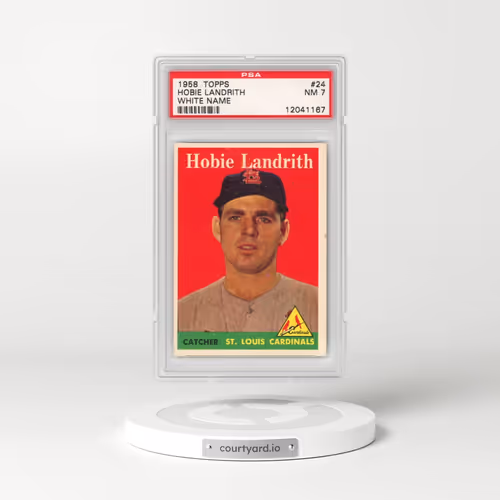 1958 Topps #24 Hobie Landrith - White Name (PSA 7 NM)