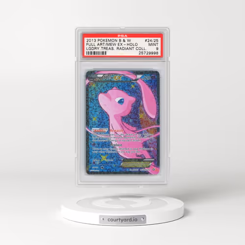 2013 Pokémon Black & White Legendary Treasures Radiant Collection #24/25 Mew EX - Holo Full Art (PSA 9 MINT)