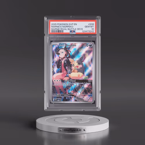2025 Pokémon Svp EN-SV Black Star Promo #206 Marnie's Morpeko - Marnie Rival Battle Deck (PSA 10 GEM