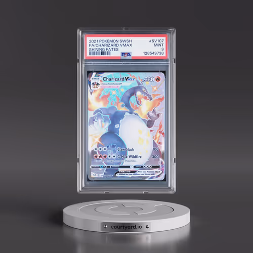 2021 Pokémon Sword & Shield Shining Fates #SV107 Charizard Vmax - Full Art (PSA 9 MINT)