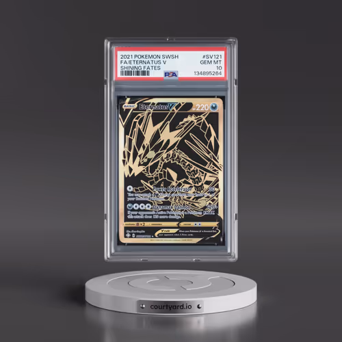 2021 Pokémon Sword & Shield Shining Fates #SV121 Eternatus V - Holo Full Art (PSA 10 GEM MINT)