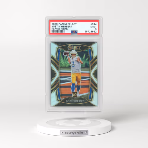 2020 Panini Select #244 Justin Herbert - Silver Prizm (PSA 9 MINT)