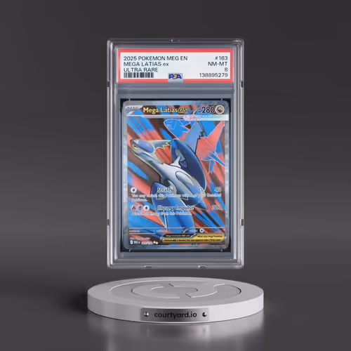 2025 Pokémon Meg EN-Mega Evolution #163 Mega Latias EX - Holo Ultra Rare (PSA 8 NM-MT)