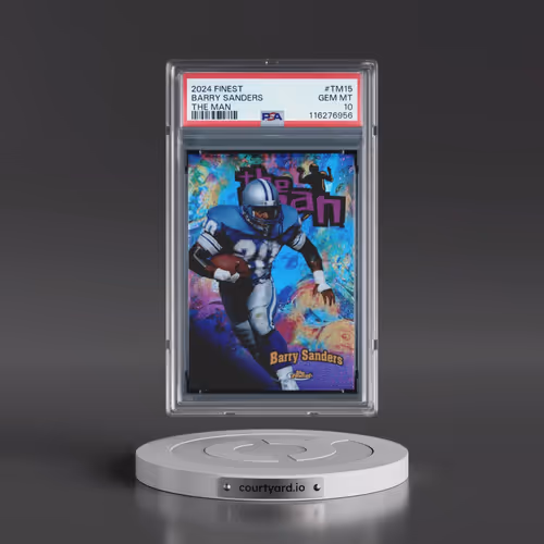 2024 Topps Finest the Man #TM15 Barry Sanders (PSA 10 GEM MINT)