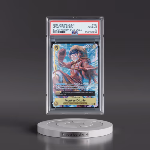 2025 One Piece Promos #109 Monkey D. Luffy - Illustration Box Vol.3 (PSA 10 GEM MINT)