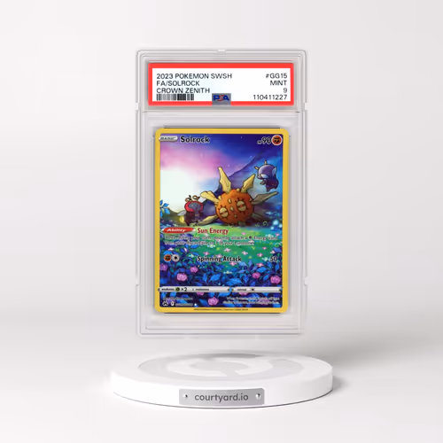 2023 Pokémon Sword and Shield Crown Zenith #GG15 Solrock - Full Art (PSA 9 MINT)