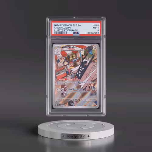 2024 Pokémon Scr EN-Stellar Crown #155 Archaludon - Illustration Rare (PSA 9 MINT)