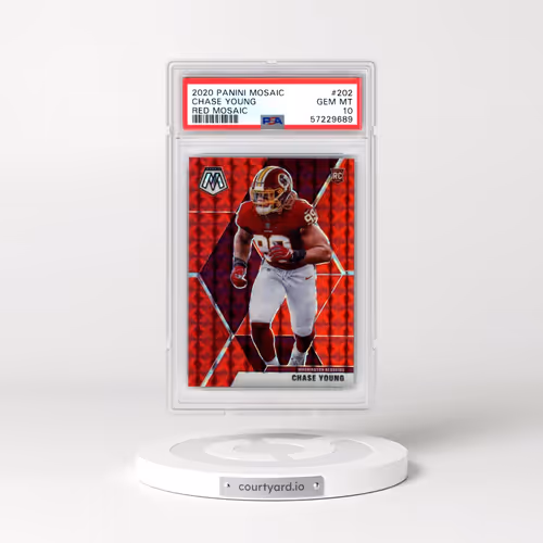 2020 Panini Mosaic #202 Chase Young - Red Mosaic (PSA 10 GEM MINT)