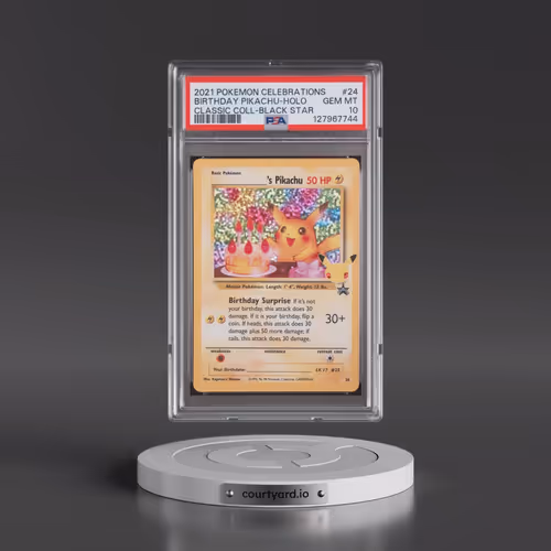 2021 Pokémon Celebrations Classic Collection #24 Birthday Pikachu - Holo (PSA 10 GEM MINT)