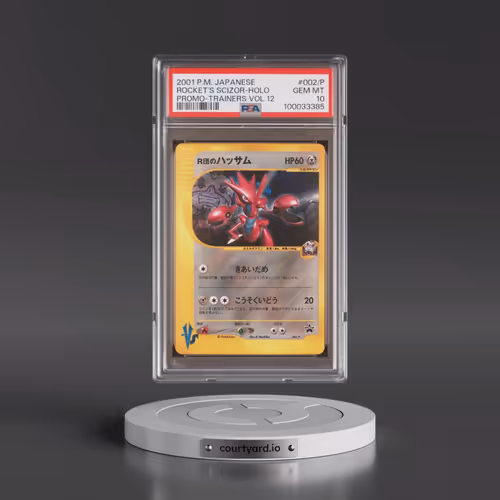 2001 Pokémon Promo #002/P Rocket's Scizor - Holo Trainers Vol.12 (PSA 10 GEM MINT)