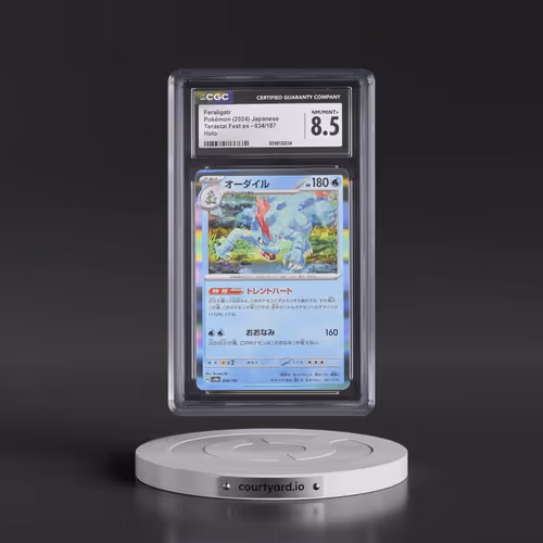 2024 High Class Pack: Terastal Fest ex - sv8a #034/187 Feraligatr - Holo (CGC 8.5 NM-MT+)