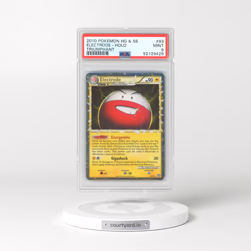 2010 Pokémon Heartgold & Soulsilver Triumphant #93 Electrode - Holo (PSA 9 MINT)