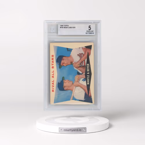 1960 Topps #160 Rival All Stars - Mantle & Boyer (BGS 5 EX)